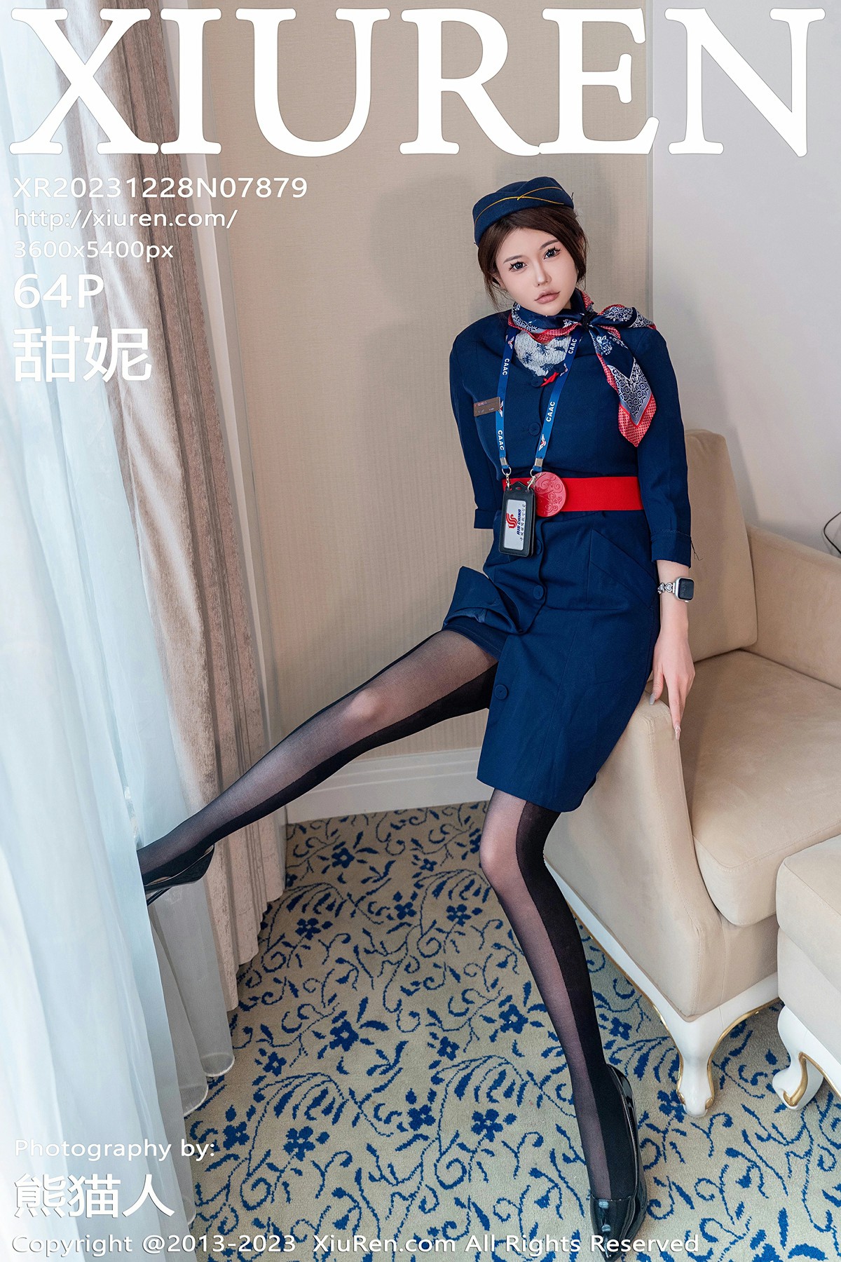 [XiuRen秀人网] 2023.12.28 No.7879 甜妮 制服连体服丝袜 性感写真 [64+1P]